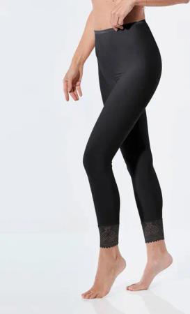 Leggings mit Spitze und Kühlfunktion - schwarz - Gr. 56 von Goldner Fashion