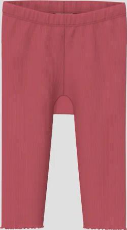 Leggins aus Rippware mit Rollsaum