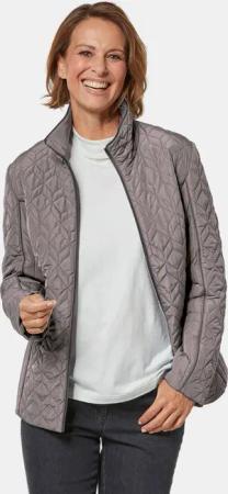 Leicht wattierte Steppjacke - grau / anthrazit - Gr. 42 von Goldner Fashion