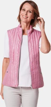 Leichte Steppweste mit Stehkragen - altrosé - Gr. 48 von Goldner Fashion