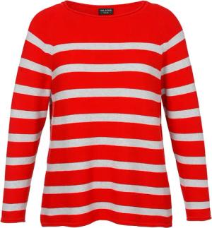 Leichter Baumwoll-Pullover mit Streifen