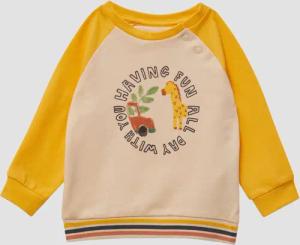 Leichtes Sweatshirt aus Baumwollstretch mit Print-Details