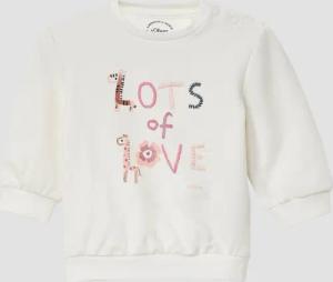 Leichtes Sweatshirt mit Puffärmeln und Glitzer-Print