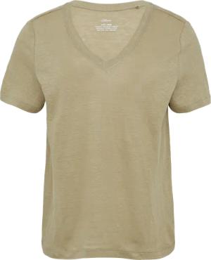Leichtes T-Shirt aus Leinen mit V-Ausschnitt