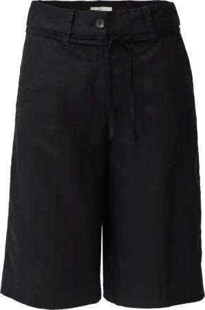 Leinen-Bermuda mit Bindegürtel