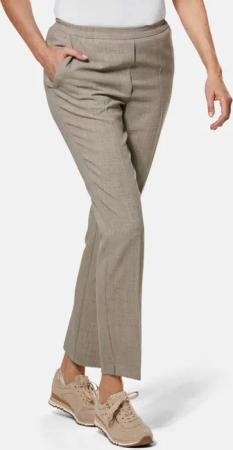 Leinenoptik-Schlupfhose - taupe - Gr. 19 von Goldner Fashion