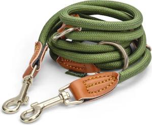 Leisegrün Hundeleine Hundeleine für kleine Hunde, nur 160g leicht, Hundeleine 2m - Olive, Nylon