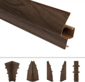 Lemal Sockelleiste, PVC Fußleisten 60x15mm mit Kabelkanal - (Verbinder) Vinyleiste Abdeckleiste Bodenprofil