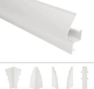 Lemal Sockelleiste, PVC Fußleisten 70x50mm mit Kabelkanal - (Innenecke) Fußleiste Scheuerleiste Laminat
