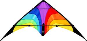 Lenkdrachen Fancy (regenbogen) - flugfertig inkl. Schnüre und Lenkschlaufen