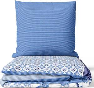 Leonado Vicenti Bettwäsche Baumwolle 135x200, 155x220, 200x200 oder 200x220, Renforcé, 4 teilig, Paisley Muster gestreift mit Reißverschluss