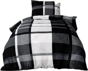 Leonado Vicenti Bettwäsche flottes Design, weicher Stoff, Microfaser, 4 teilig, Weich, pflegeleicht, fast knitterfrei, Reißverschluß, Karomuster