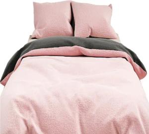 Leonado Vicenti Bettwäsche Winter Teddy Plüsch, Fleece, 3 teilig, Flauschig warmes Cashmere Touch, Einfarbig