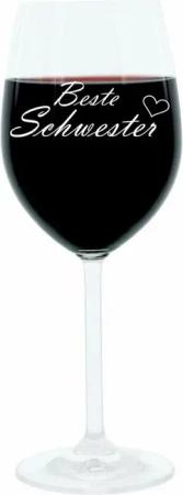 LEONARDO Weinglas Beste Schwester, Glas, lasergraviert