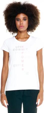 Leone Damen-T-Shirt mit kurzen Ärmeln Freizeit