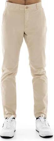 Leone Easy Herren-Twill-Chinohose mit Gürtelschlaufen