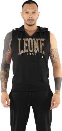 Leone Stripe Gold ärmelloses Kapuzen-Sweatshirt für Herren