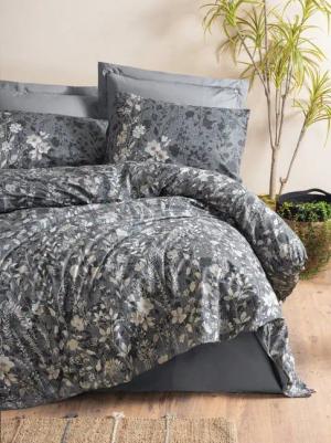 L'Essentiel Maison Bettwäsche Set Modernes Anthrazit, In 3 Größen, Baumwolle, 2 teilig, weich, atmungsaktiv & hautfreundlich