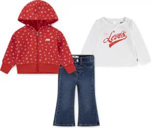 Levis Kids Neugeborenen-Geschenkset "LVG,PC FZ TEE,JEANS SET" Set, 3 Stk. perfekt abgestimmt - for GIRLS