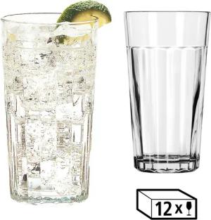 LIBBEY Gläser-Set Cooler Glas -PANELED TUMBLERS- 355 ml, Ø: 8 cm, H: 13,5 cm, 12er Set, 12-tlg., Glas, hochwertig verarbeitet, im modernen Design