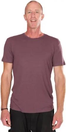 Life-Tree Ecovero Shirt für Herren "Basic" Fern Green/Mulberry