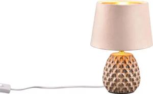 lightling Tischleuchte Arielle, ohne Leuchtmittel, aus Keramik, mit Schnurschalter, Schirm aus Samt, E14