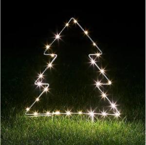 Lights4fun LED Dekolicht 28er Micro LED Tannenbaum Stableuchte, LED fest integriert