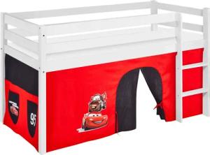 Lilokids Kinderbett Spielbett JELLE Disney Eiskönigin - Hochbett - weiß - mit Vorhang