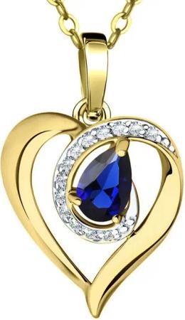 Limana Herzkette echter Kyanit 925 Silber gold Herz Kette Anhänger Damen Schmuck (Weihnachtsgeschenk Hochzeitstag Muttertag Sie Partnerin, mit Schmuckdose- und Tasche Edelstein Jahrestag Geburtstag Liebe), Geschenk für Ehefrau Frauen Frau Freundin Valenti