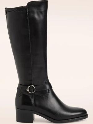 Linda Lederstiefel in Schwarz