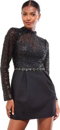 LIPSY Minikleid Lipsy Mini-Kleid mit Paillettenverzierung (1-tlg)