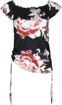 Lisca  Blusen Gerafftes Top mit fallenden Schultern Hawaii