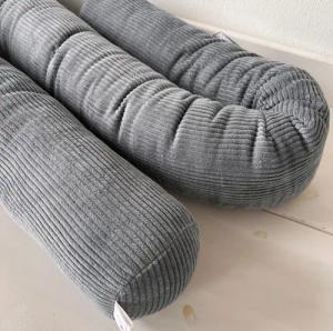 LittleANTunique Nestchenschlange Bettschlange, Wickeltischumrandung cord grau, (Schutz und Geborgenheit, egal ob im Babybett, auf der Wickelunterlage oder in der Wiege)