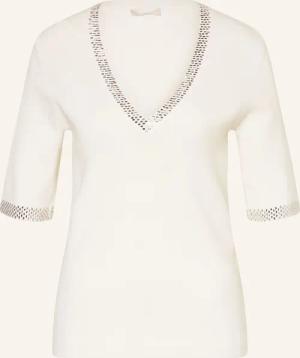 LIU JO Pullover mit 3/4-Arm und Schmucksteinen