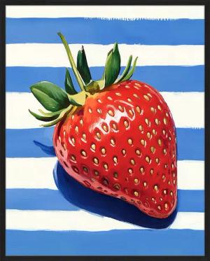 Liv Corday Wandbild ERDBEERE mit Rahmen