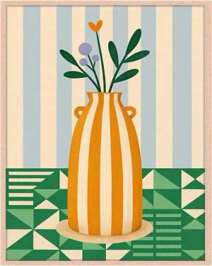 Liv Corday Wandbild GEOMETRISCHES BLÜHEN mit Rahmen