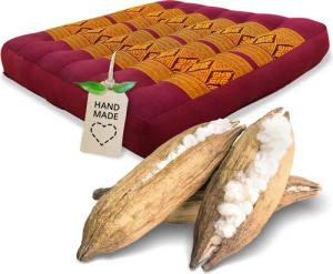 livasia Sitzkissen Sitzkissen 35 cm, vegan und handgefertigt, 35x35x6cm, Kapok