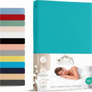 livessa Spannbettlaken Jersey Spannbettlaken 100% Baumwolle – Atmungsaktiv -Weich, Jersey, Gummizug: Rundumgummizug, In 9 Größen und vielen Farben erhältlich