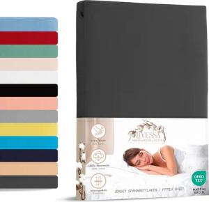 livessa Spannbettlaken Jersey Spannbettlaken 100% Baumwolle – Atmungsaktiv -Weich, Jersey, Gummizug: Rundumgummizug, In 9 Größen und vielen Farben erhältlich
