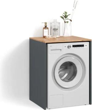 Livinity® Waschmaschinenumbauschrank Paolina, Anthrazit/Goldkraft Eiche, 68 x 88.2 cm (1-St)