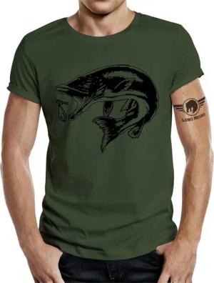 LOBO NEGRO® T-Shirt als Geschenk für Angler und Fischer: Hecht