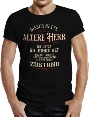 LOBO NEGRO® T-Shirt als Geschenk zum 60. - Netter älterer Herr in gutem Zustand