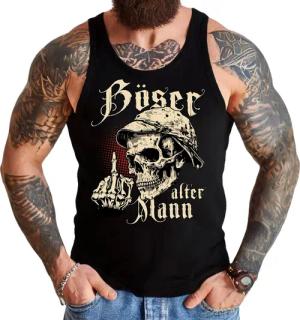 LOBO NEGRO® Tanktop Muskel Shirt für den etwas älteren Nörgler: Böser Alter Mann
