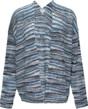 Locker geschnittene Strickjacke in Streifenoptik