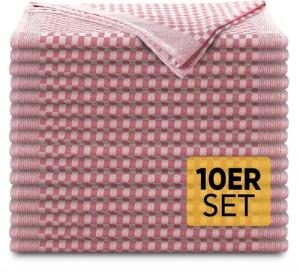 Loco Bird Geschirrtuch aus 100% Baumwolle, (Hochwertiges Handtuch für die Küche, 10-tlg., 50x70cm kariert), Geschirrhandtücher zum Abtrocknen