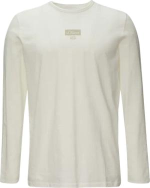 Logo-Shirt mit Rollkante und Flammgarnstruktur