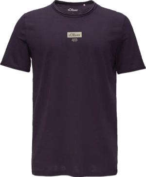 Logo-Shirt mit Rollkante und Flammgarnstruktur