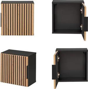 Lomadox Hängeschrank XANTEN-56 anthrazit, Wotan Eiche Nb., Tür, B/H/T: 35/35/22 cm