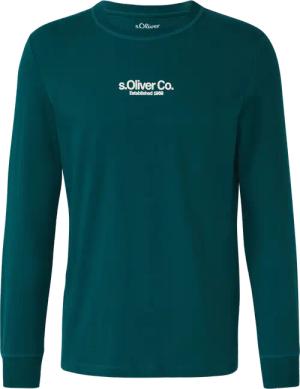 Longsleeve aus Baumwolle mit Rippbündchen und Logo