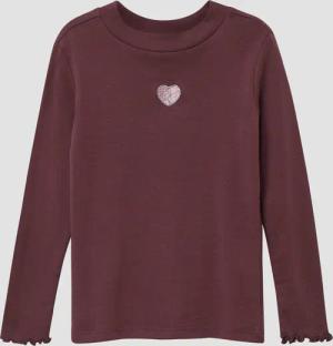 Longsleeve im Slim Fit mit Glitzergarn-Stickerei